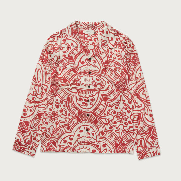 L/S Printed Woven Button Up