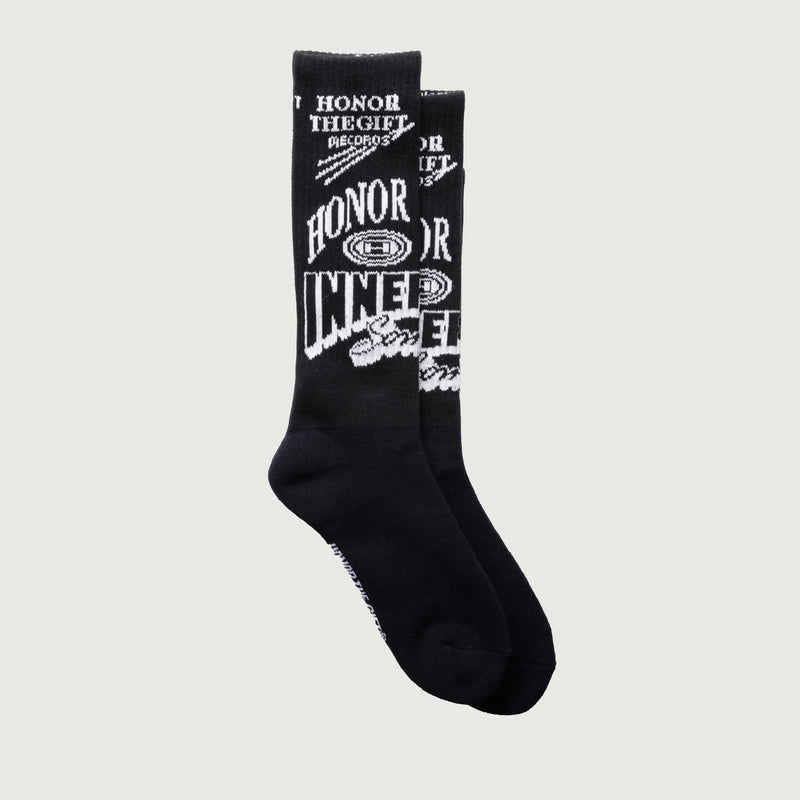 Mixed Graphic Ribbed Sock