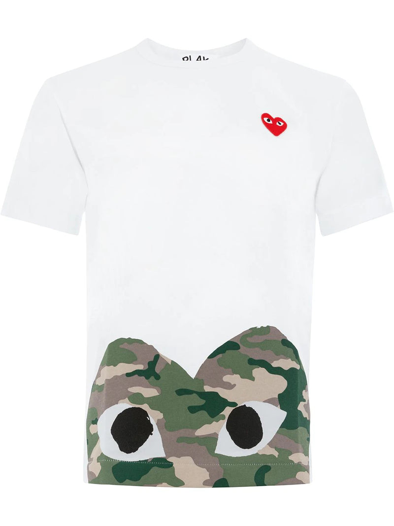 PLAY Camouflage Edge Half Heart T-shirt