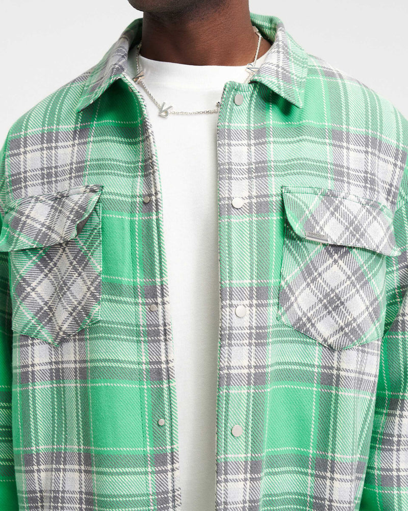 QUILTED FLANNEL OVERSHIRT
