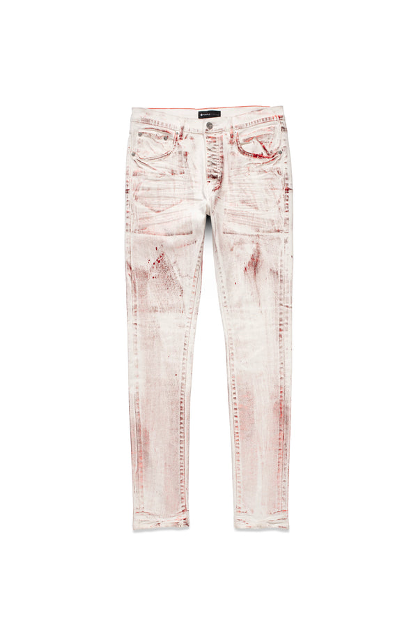 P001 Low Rise Skinny Jean White X Ray With Cherry Tomato Foil
