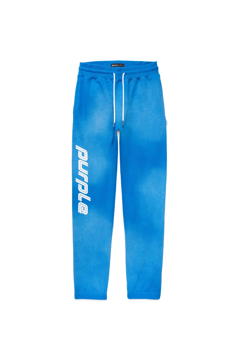 P412 Regular Fit Sweatpant Double Stripe in Directoire Blue